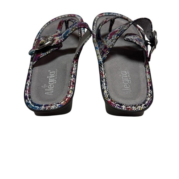 Alegria Womens VAL-447 Multicolor Leather Slip On Slide Sandal EU 39 US 9 - Picture 5 of 7